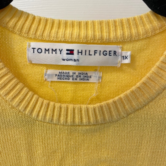 Tommy Hilfiger Yellow Sweater with Logo, size 1X - Picture 3 of 5